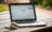 Photo of a laptop with Google's homepage on the screen. It is German Google.